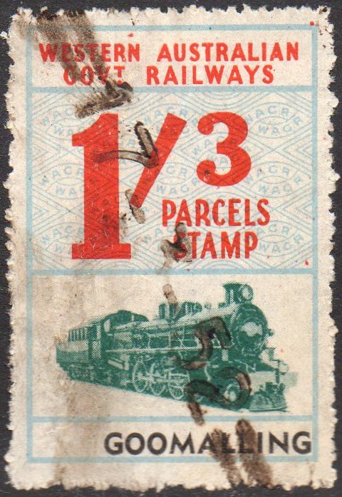 Western Australia Railway Parcels Stamps Goomalling
